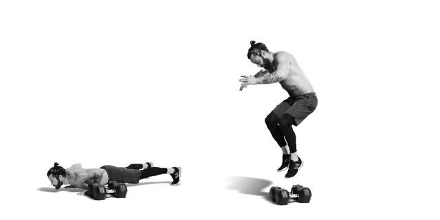 dumbbell burpees