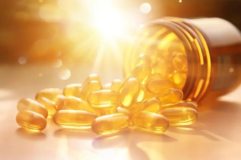 Sunshine Art Illustration Vitamin D Supplement Capsules