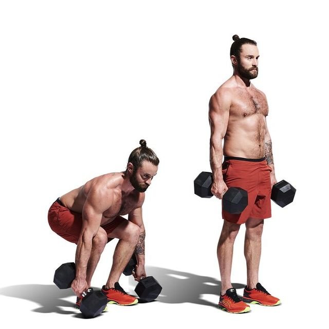 dumbbell deadlift db